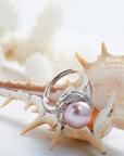 Classic Natural Pearl Silver Ring For Women