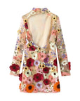 High Quality Flower Embroidery Mini Dress for Women