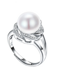 Classic Natural Pearl Silver Ring For Women