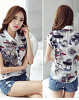 Summer Style Chiffon Shirt For Ladies