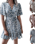 Floral Midi Summer Dress For Ladies