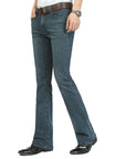 Stylish Elastic Slim Boot Cut Semi-Flared Jeans