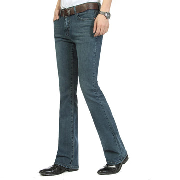 Stylish Elastic Slim Boot Cut Semi-Flared Jeans