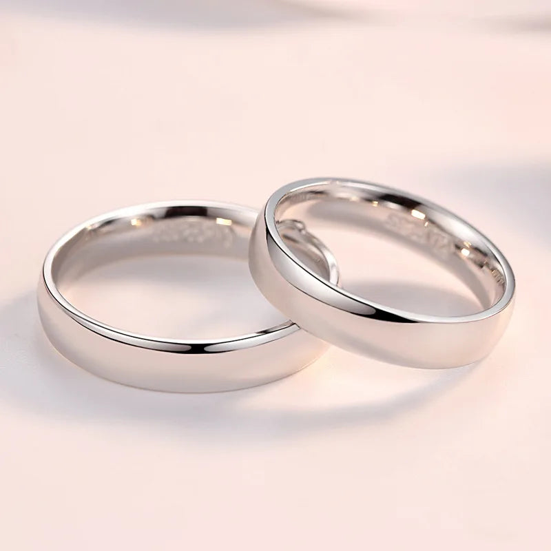 Trendy Silver Ring for Lovers Pure 100% 925 Sterling Silver