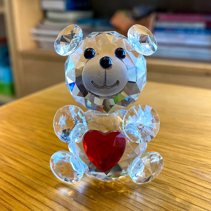 Love Heart Crystal Bear