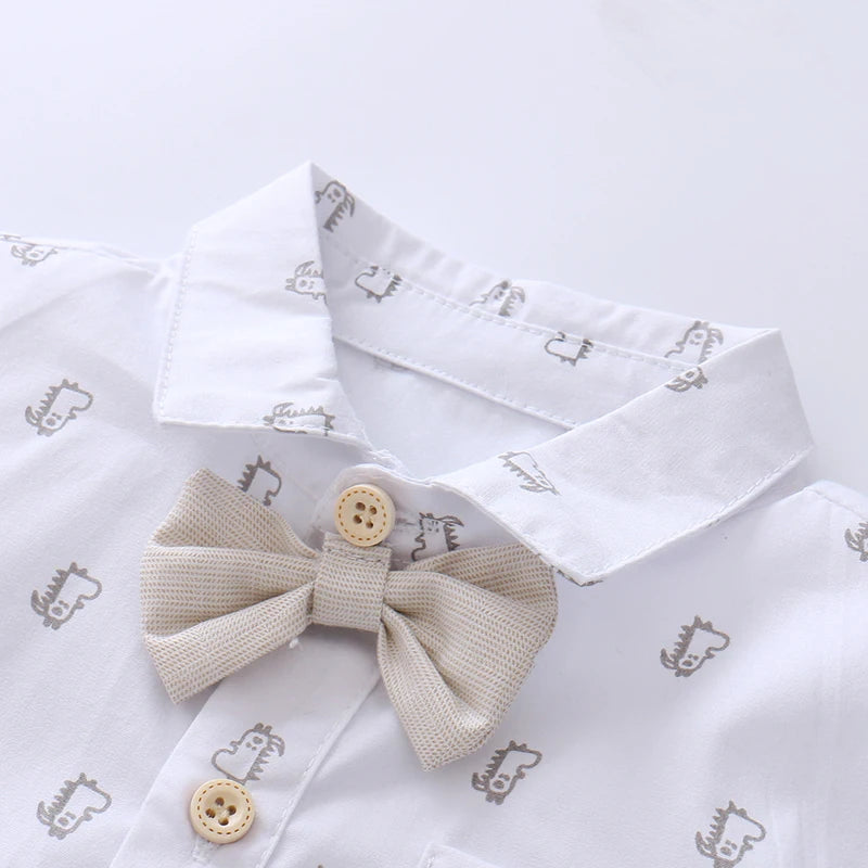 Comfortable Bodysuit with Bow Tie For Newborn Boys