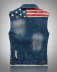 Denim Vest For Men USA Flag