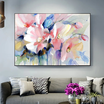 Flower Oil Painting On Canvas For Living Room