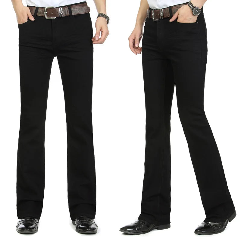 Stylish Elastic Slim Boot Cut Semi-Flared Jeans