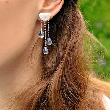 Real Long Tassel Earrings for Women