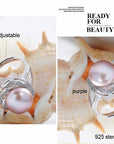 Classic Natural Pearl Silver Ring For Women