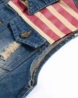 Denim Vest For Men USA Flag