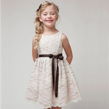 High Quality Children Clothes Lace Flower Dress