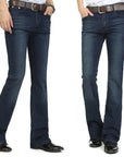 Stylish Elastic Slim Boot Cut Semi-Flared Jeans