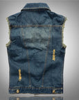 Quality Denim Vest For Male