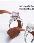 Classic Natural Pearl Silver Ring For Women