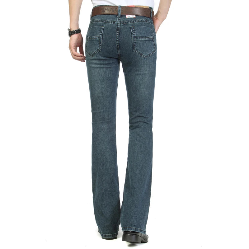 Stylish Elastic Slim Boot Cut Semi-Flared Jeans