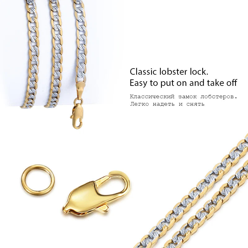 Trendy Gold-Filled Chain Necklace Unisex