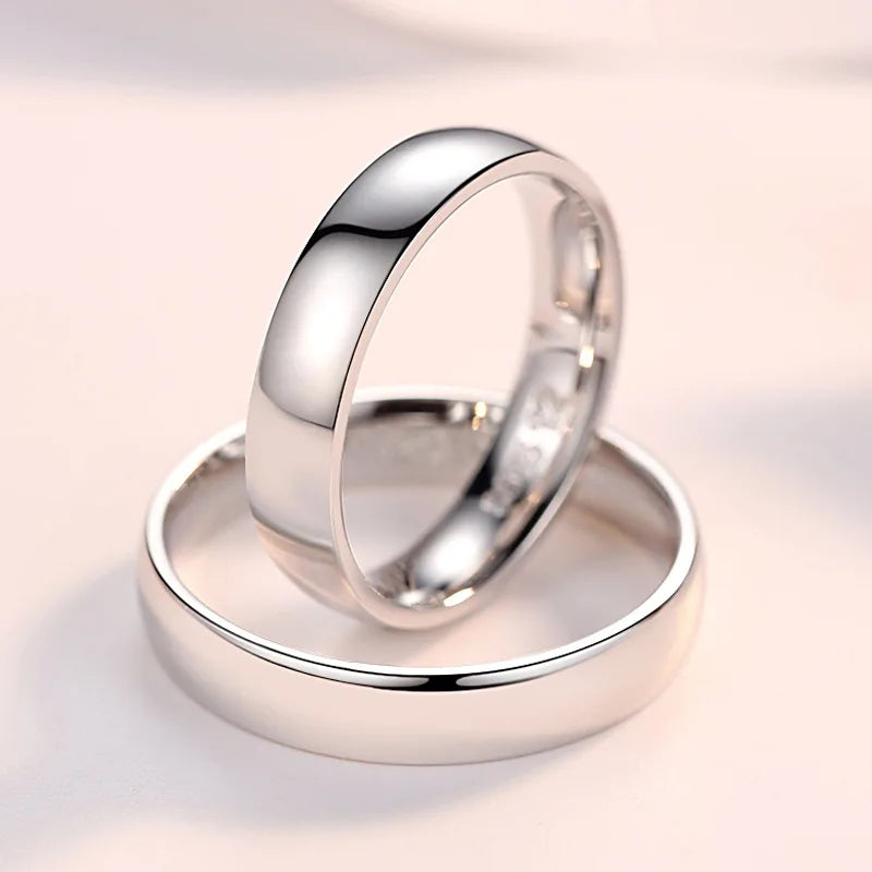 Trendy Silver Ring for Lovers Pure 100% 925 Sterling Silver