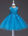 Gorgeous Lace Sleeveless Flower Dress For Girls