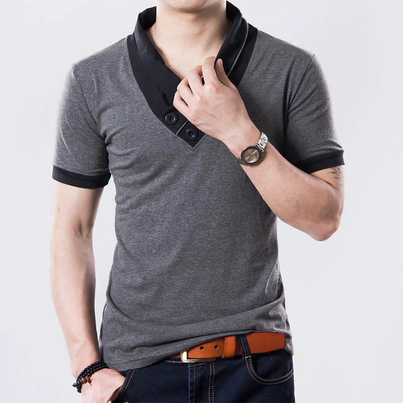 Premium T-Shirts V Neck Cotton For Men Tops & Tees