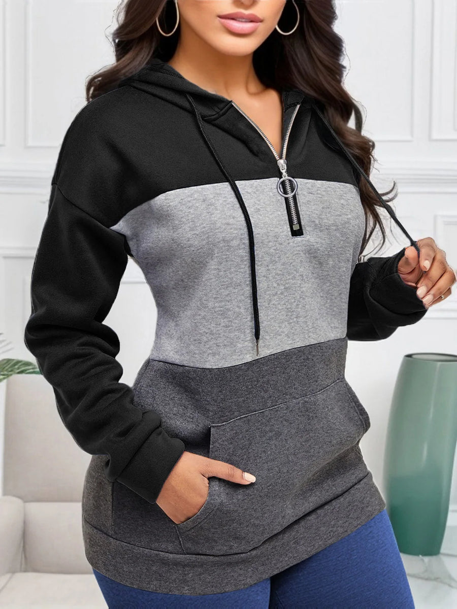 Quality autumn and winter hooded zipper