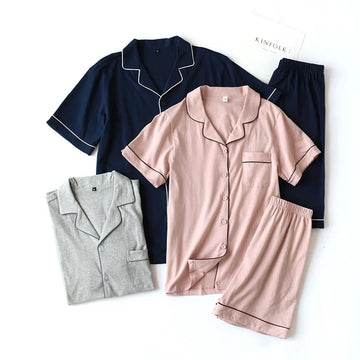 Summer cotton pajamas female short-sleeved shorts