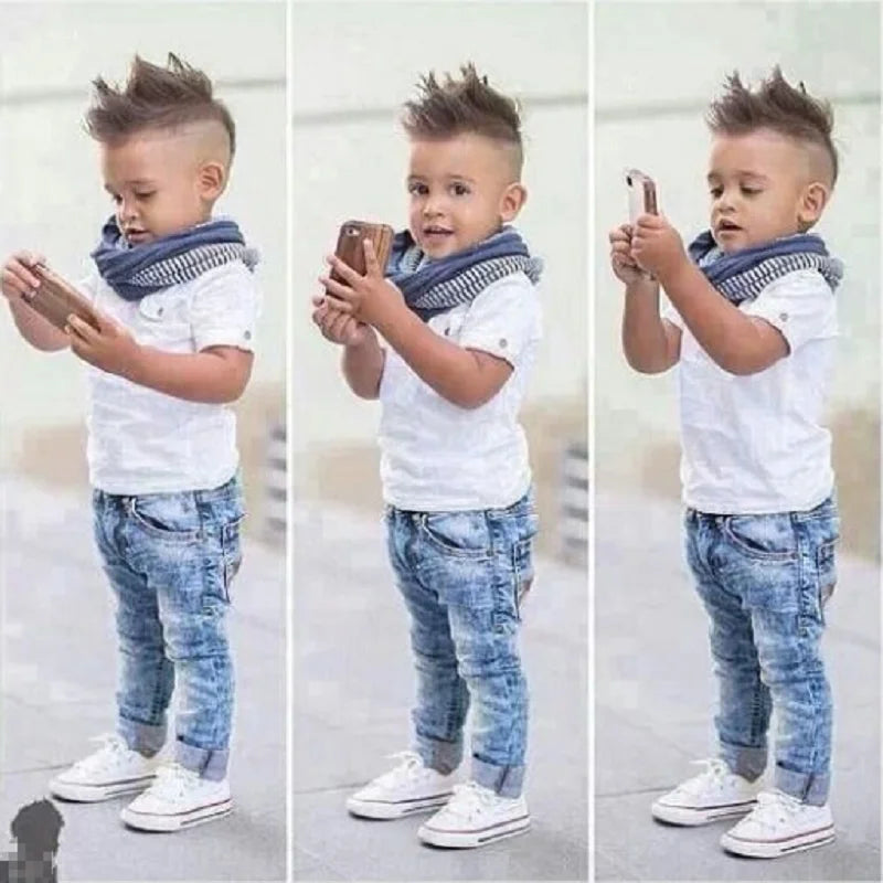 Cute Jacket Shirt Pants For Boys 3 Pcs