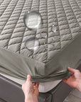 Comfortable Waterproof Mattress Cover Muti Size  Gray/White