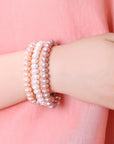 Lovely Pearl Bracelet With White Silver Clasp