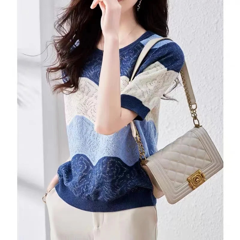 Fashionable Knitted Short Sleeve For Women