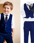 Cute Jacket Shirt Pants For Boys 3 Pcs