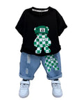 Cool Bear T-shirt + Short Pants 2 Pieces Set Kids Boys