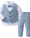 Solid Vest Suit For Kids