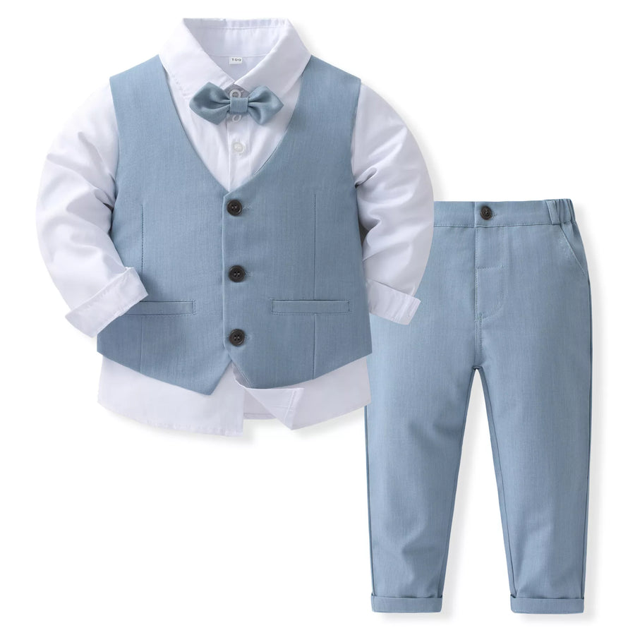 Solid Vest Suit For Kids