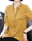 Quality Cotton Linen Shirt For Ladies