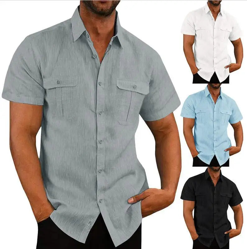 Men Short-Sleeved Shirts For Summer