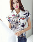 Summer Style Chiffon Shirt For Ladies