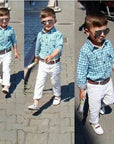 Cute Jacket Shirt Pants For Boys 3 Pcs