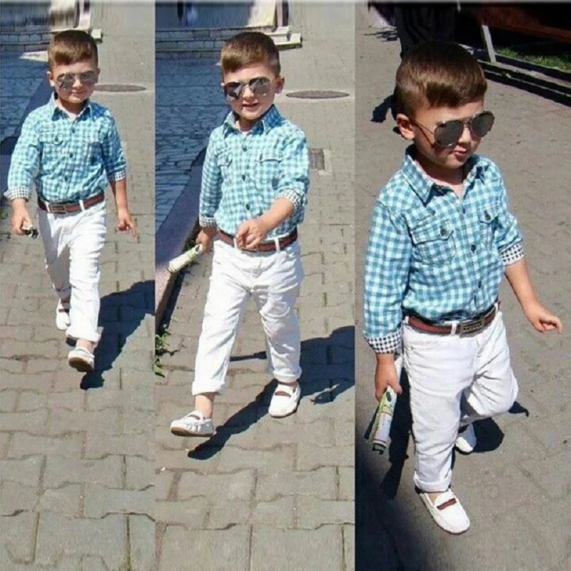 Cute Jacket Shirt Pants For Boys 3 Pcs