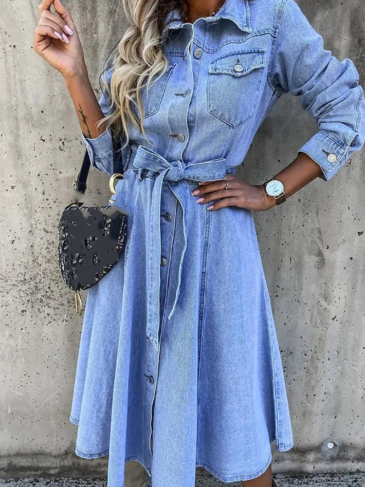 Full Sleeve Denim Dress