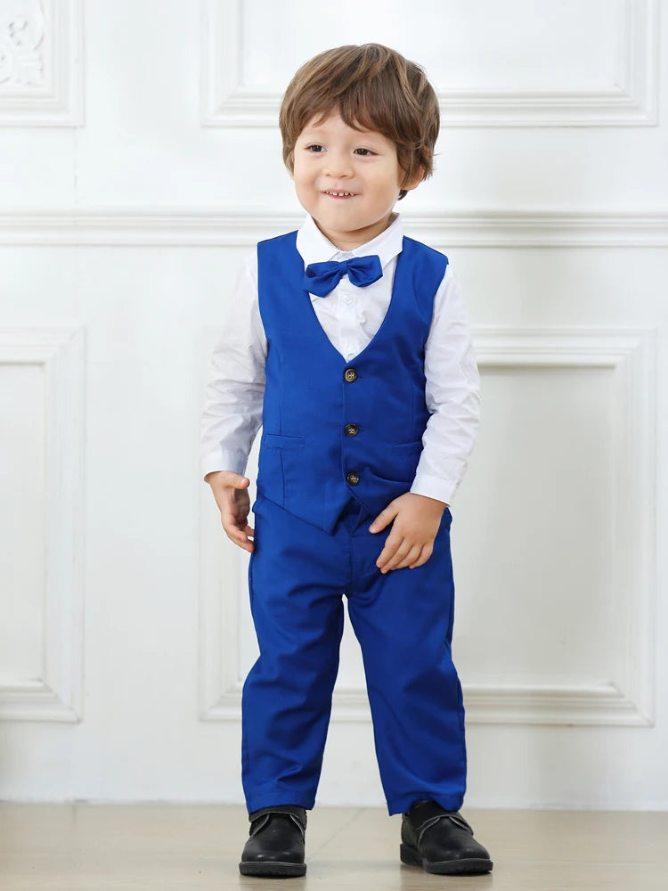 Solid Vest Suit For Kids