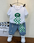 Cool Bear T-shirt + Short Pants 2 Pieces Set Kids Boys