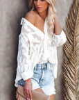 Cozy See Through Long Sleeve Shirts for Women