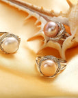 Classic Natural Pearl Silver Ring For Women