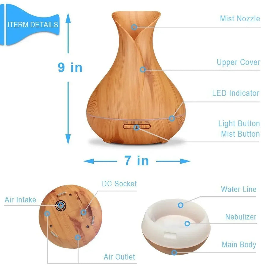 Classic Air Humidifier Oil Diffuser for Home Office 500ML