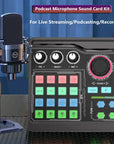 Professional Podcast Microphone SoundCard Kit