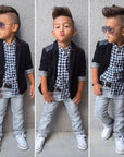 Cute Jacket Shirt Pants For Boys 3 Pcs