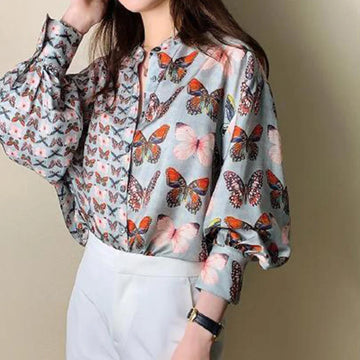 Long Sleeved Shirt For Ladies Korean Style