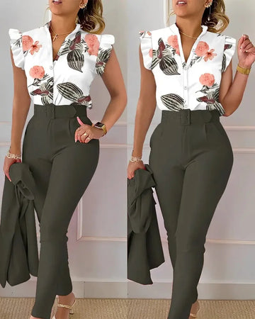 Flashy Summer Fashion (Two Piece Set Women Casual)